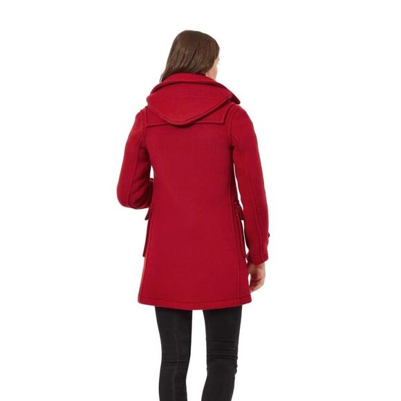 Original Montgomery Coat Duffle Women’s Tartan Red Horn Toggle England Wool - Picture 3 of 8